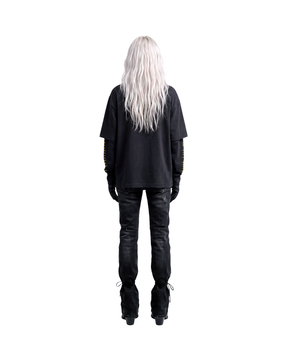 GOTHIC SKULL DOUBLE LAYER TEE