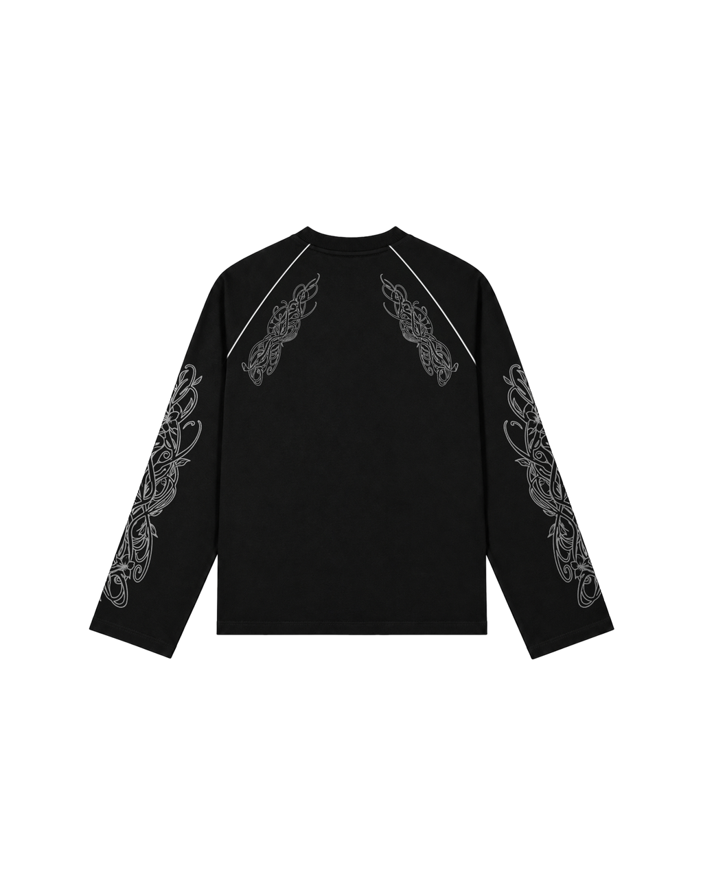 BLACK PIPING SWEATSHIRT