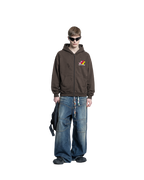 EXC- BROWN ZIPUP