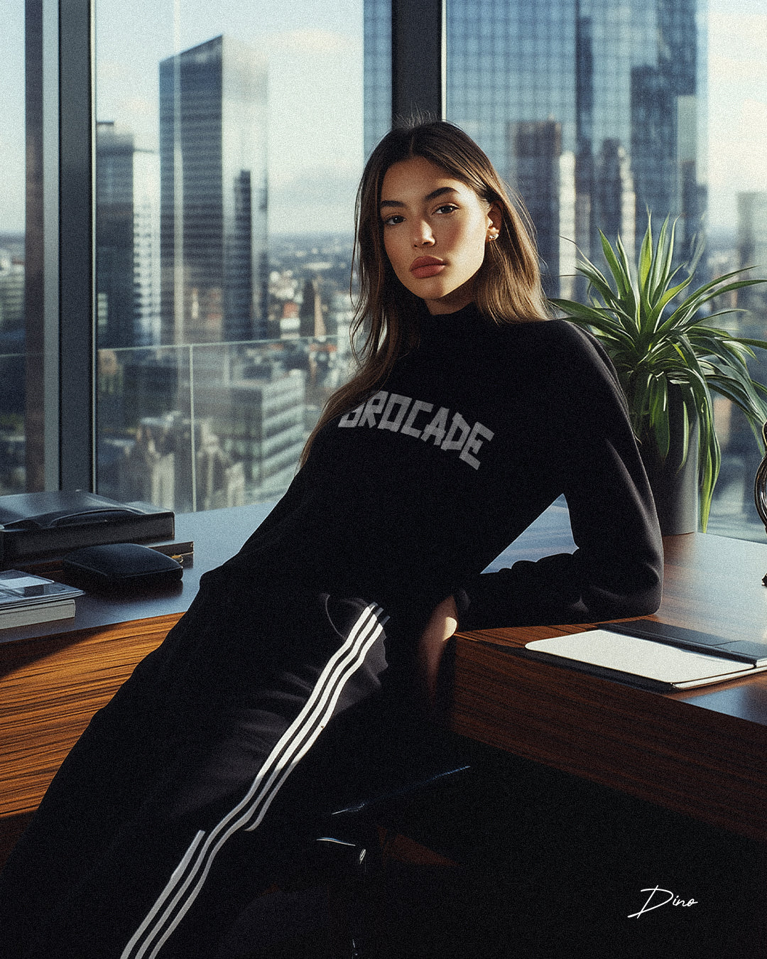 BROCADE TAPE SWEATSHIRT (BLACK)