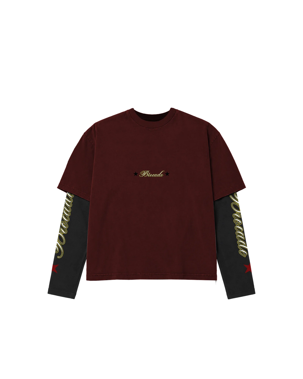 TWIN SKULL LAYERED TEE