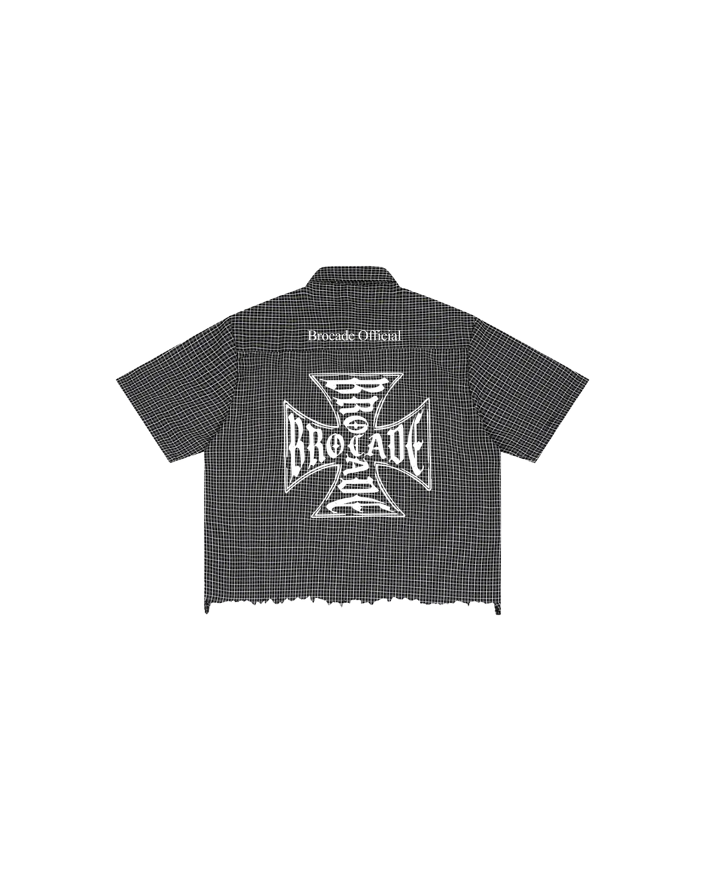 Unisex Distressed Plaid Boxy Shirt