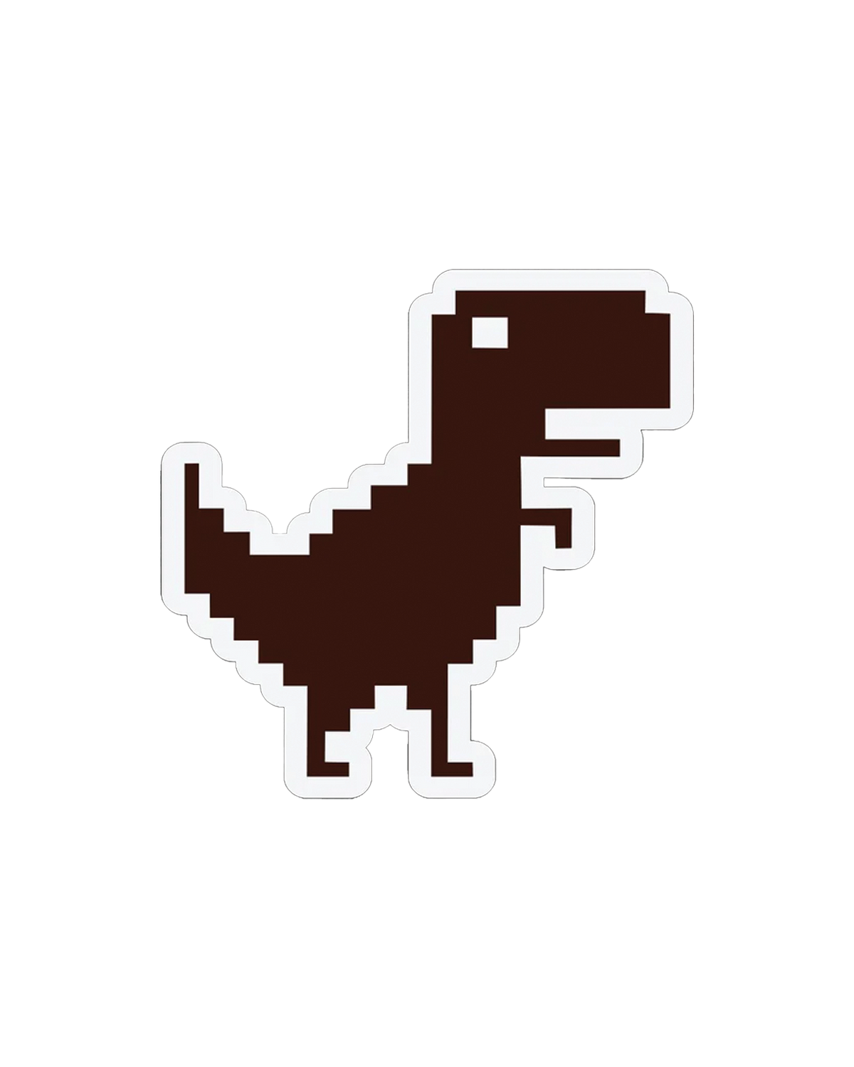 BROWN DINO STICKER