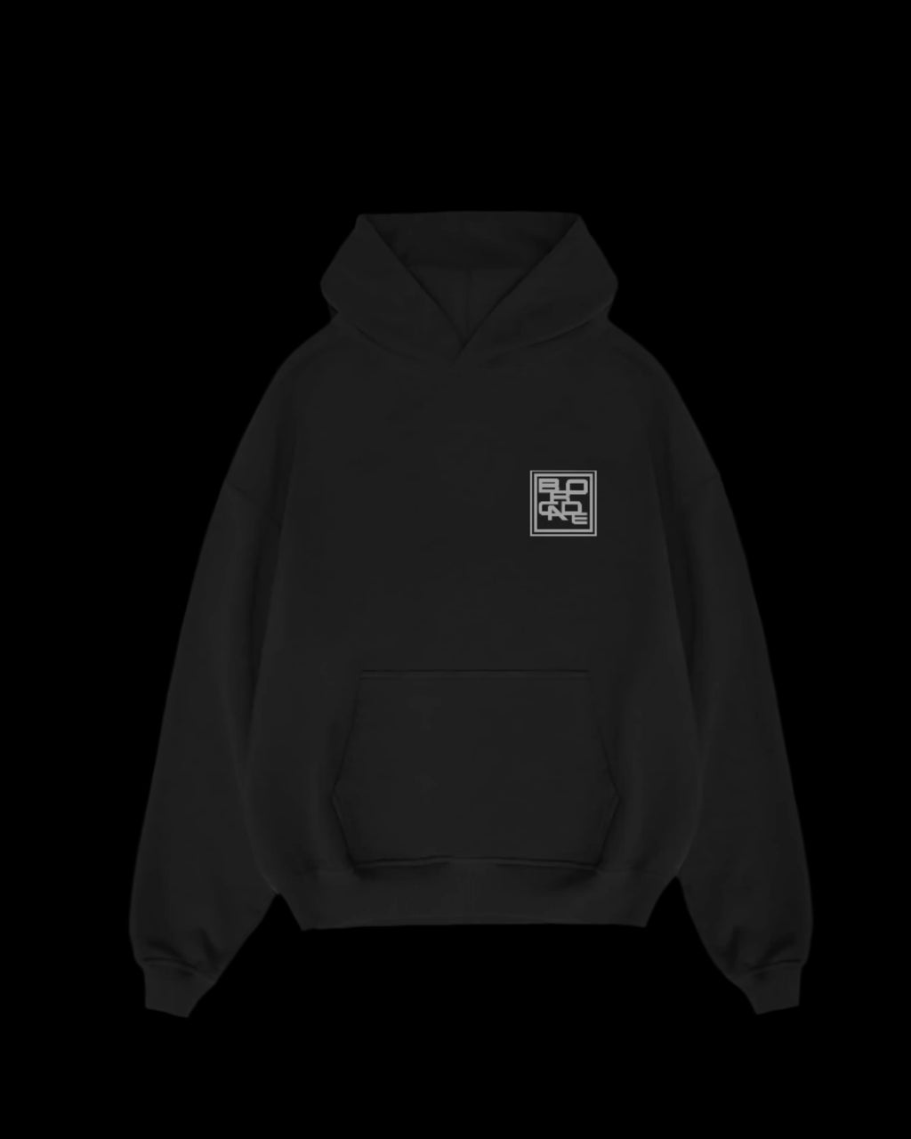 Monogram Black Hoodie