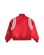 SATIN RED BOMBER JACKET