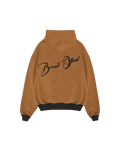 BEIGE SUEDE HOODIE