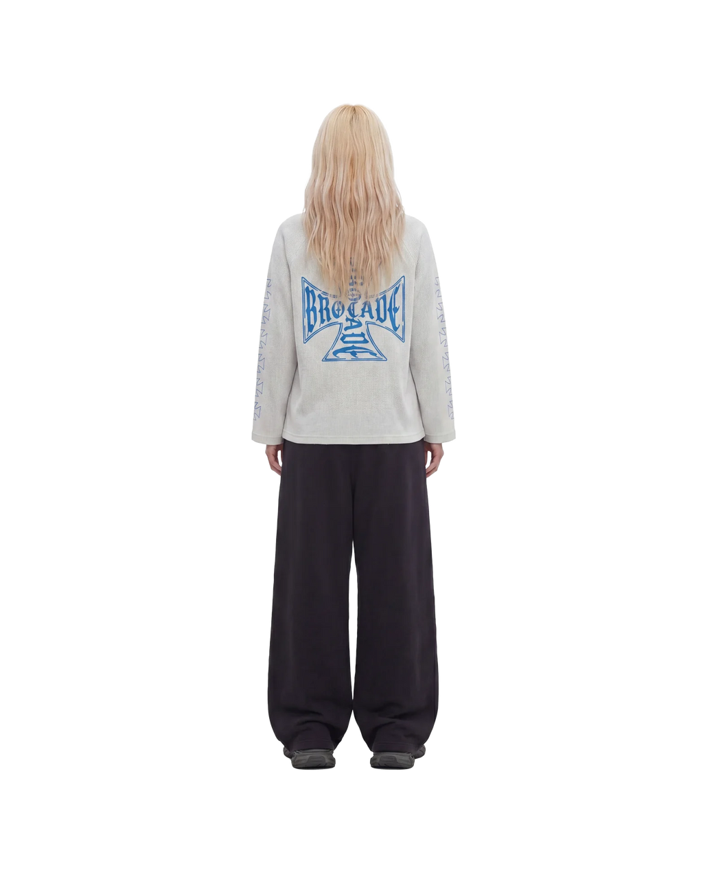 CROSSOVER RAGLAN SWEATSHIRT WHITE