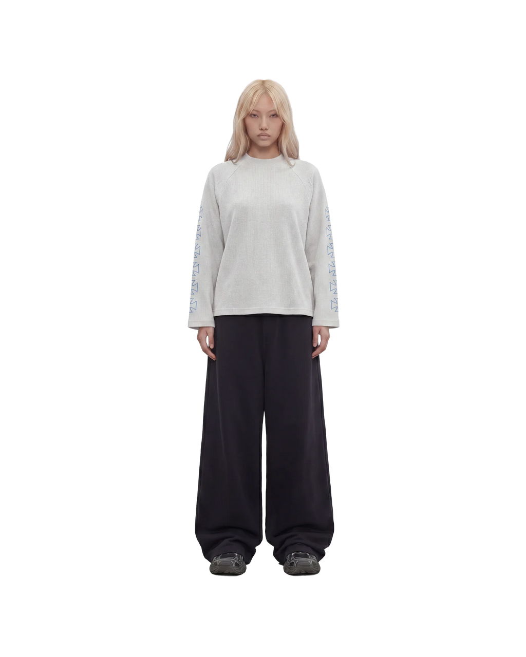 CROSSOVER RAGLAN SWEATSHIRT WHITE