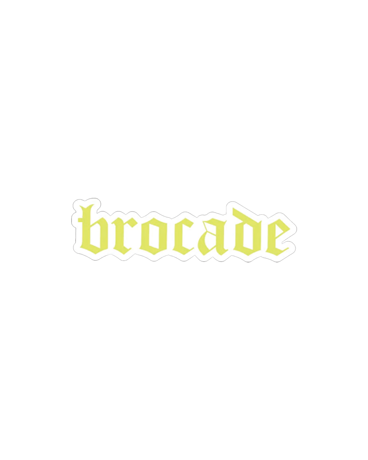BOLD BROCADE STICKER (YELLOW)